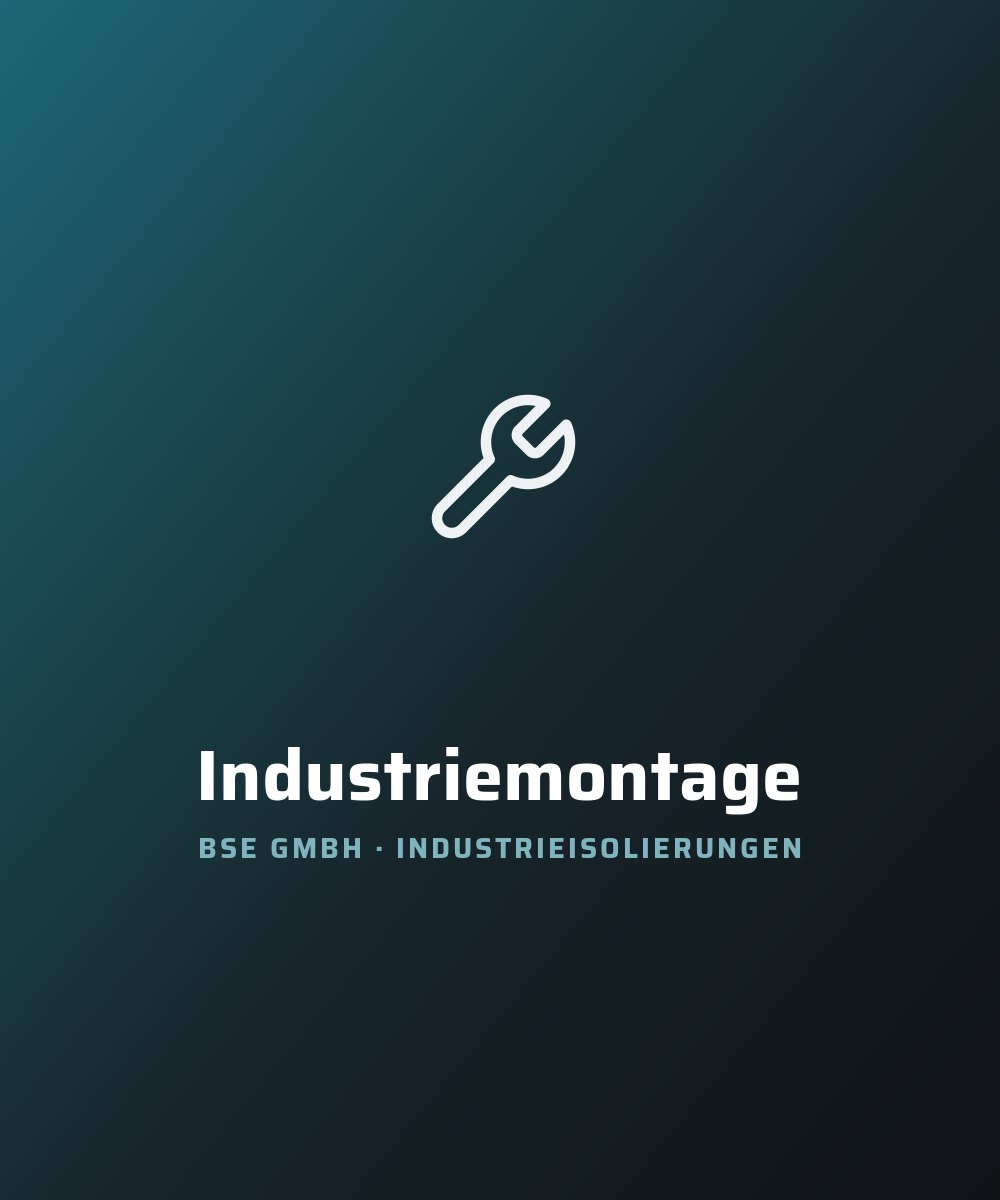 Industriemontage von Isoliersystemen an einer Anlage